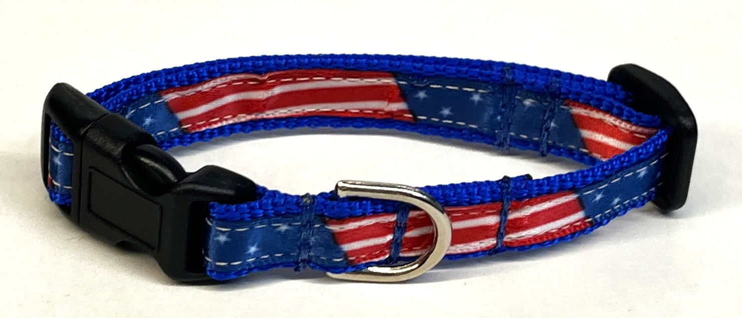 American Flag Stripe Dog Collar 1/2