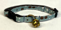 Aqua with Brown & White Bubble Dots Cat Collar