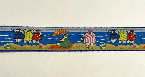 Beach Ladies Dog Collar 1in