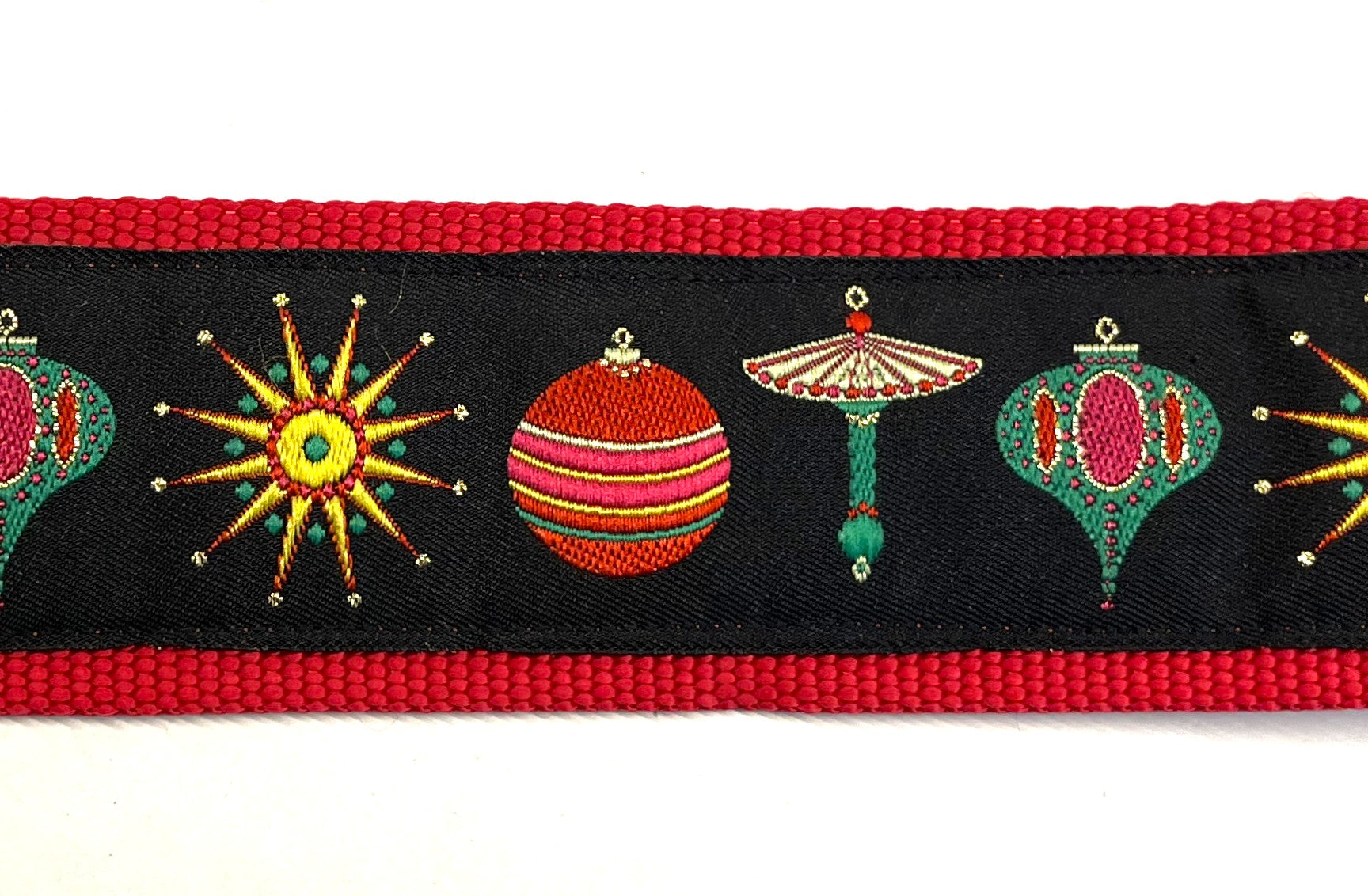 Black with Ornaments Martingale Collar 2in