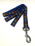 Black with Rainbow Geometric Design Dog Leash 1in