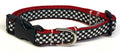 Black and White Checkered Dog Collar 3/4