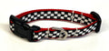 Black & White Checkered Dog Collar 1/2