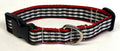 Black and White Plaid Dog Collar 1in