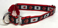Black with Cards and Dice Martingale Collar 1in