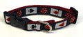 Black with Cards and Dice Dog Collar 3/4