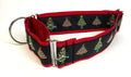 Black with Christmas Trees Martingale Collar 2in