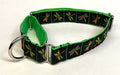 Black with Dragonflies Martingale Collar 1in