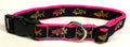 Black with Fish Dog Collar 1in