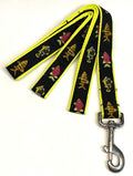Black with Fish Dog Leash 1in