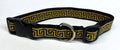 Black with Gold Egyptian Squares Dog Collar 1in