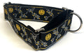 Black with Gray and Gold Tree and Symbol Martingale Collar 1 1/2 in