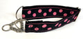 Black with Pink Dots Chain Martingale Collar 2in