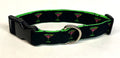 Black with Martini Glasses Dog Collar 1in
