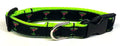 Black with Martini Glasses Dog Collar 3/4