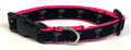 Black with Martini Glasses Dog Collar 3/4