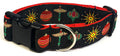 Black with Ornaments Dog Collar 1 1/2 in