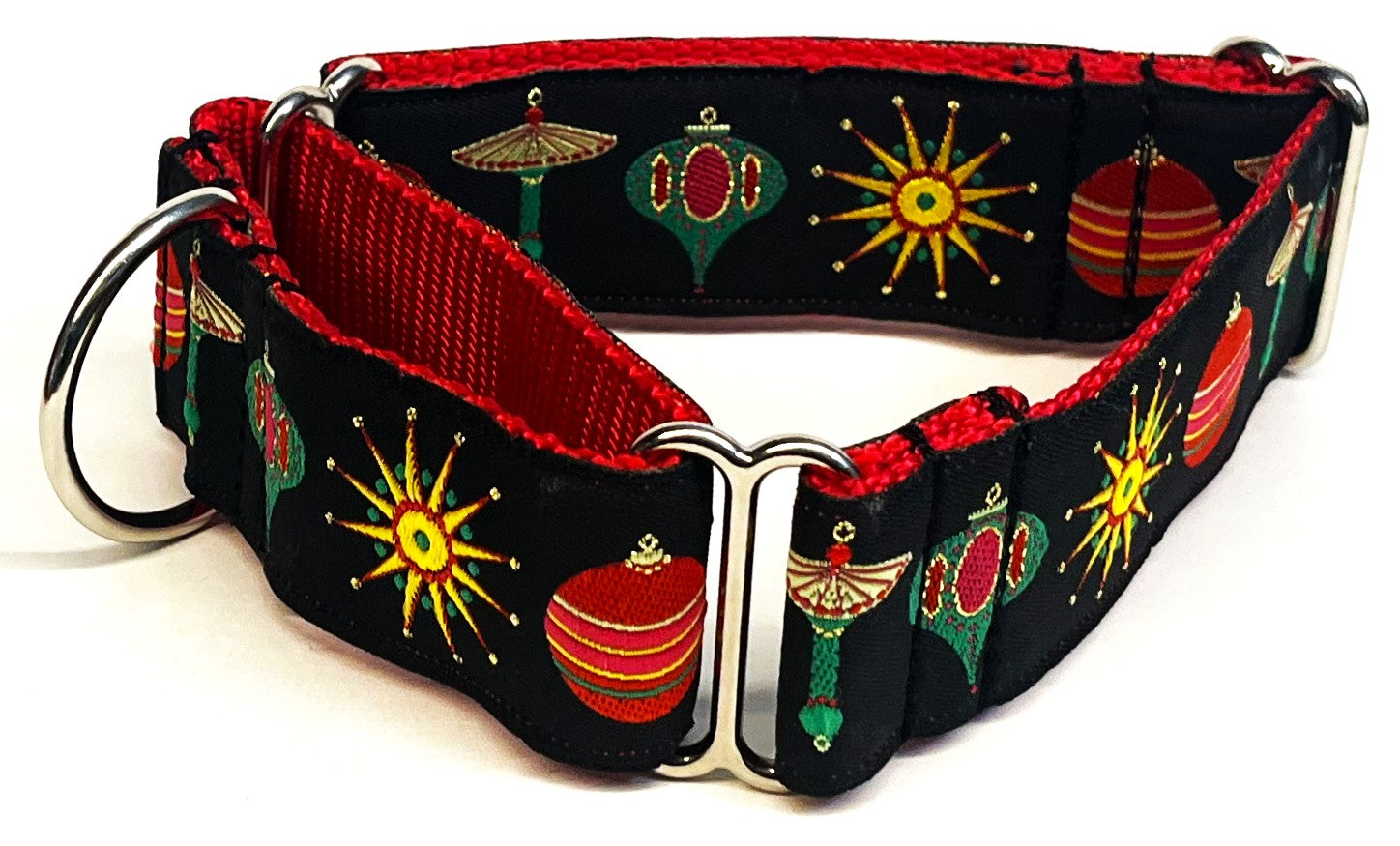 Black with Ornaments Martingale Collar 1 1/2 in