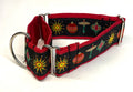 Black with Ornaments Martingale Collar 2in