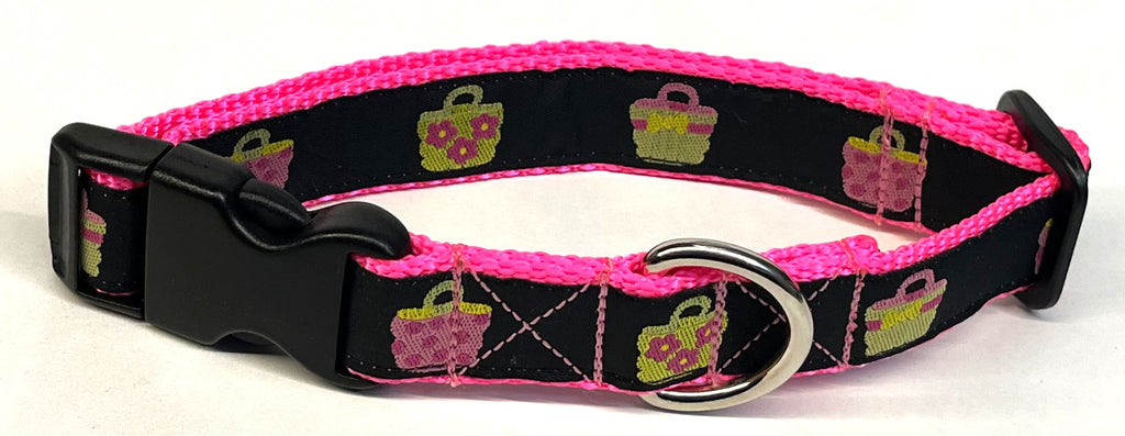 Black with Purses Dog Collar 1in