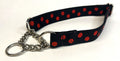 Black with Red Dots Chain Martingale Collar 1in