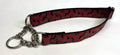 Black with Red Flowers Chain Martingale Collar 1in