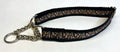 Black with Roses Chain Martingale Collar 1in