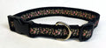 Black with Roses Dog Collar 1in