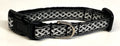 Black with Silver Celtic Weave Dog Collar 1/2
