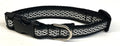 Black with Silver Celtic Weave Dog Collar 3/4
