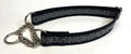 Black with Silver Oval Design Chain Martingale Collar 1in