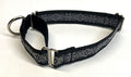Black with Silver Oval Design Martingale Collar 1in