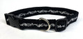 Black with Silver Tribal Design Dog Collar 1in