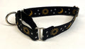 Black with Sun Moon and Stars Martingale Collar 1in