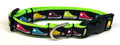Black with Colorful High Top Shoes Dog Collar 3/4