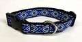 Blue Diamond Design Dog Collar 1in