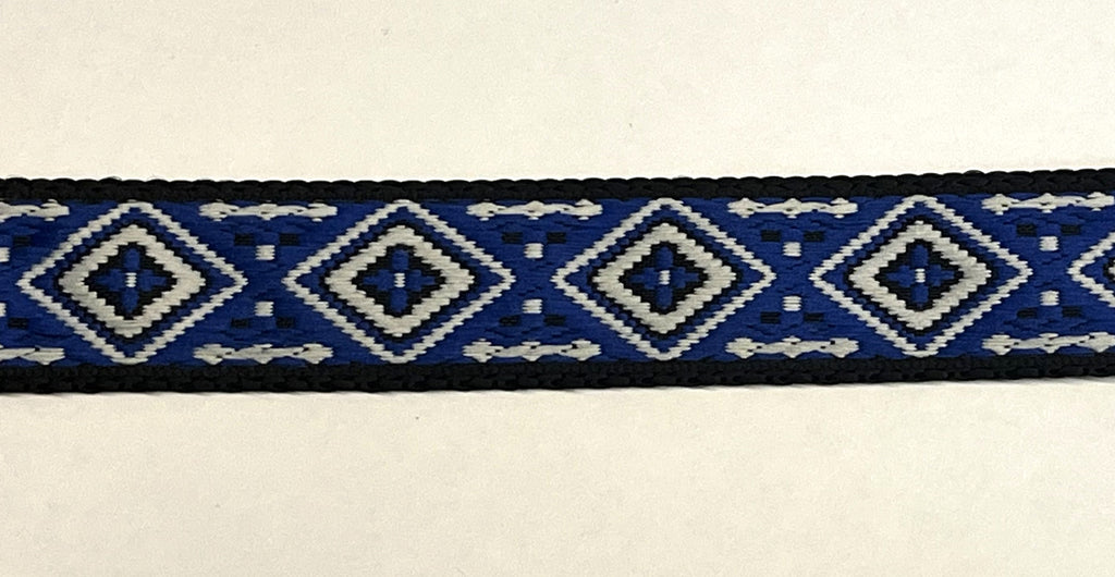 Blue Diamond Design Dog Collar 1in