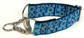 Blue, Light Blue, and Brown Stripe with White Circle Design Chain Martingale Collar 1 1/2 in