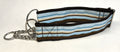 Blue, Light Blue, Brown, White Stripe Chain Martingale Collar 2in