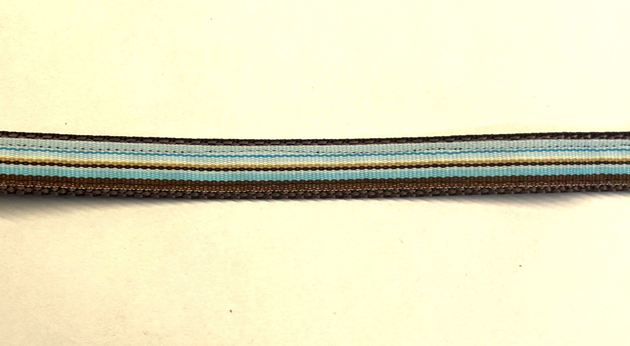 Blue, Light Blue, Brown, and White Stripes Dog Collar 1/2