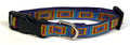 Blue, Turquoise, Purple, Orange, Yellow, Green Squares Dog Collar 3/4