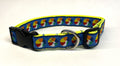 Blue with Beach Balls Dog Collar 1in