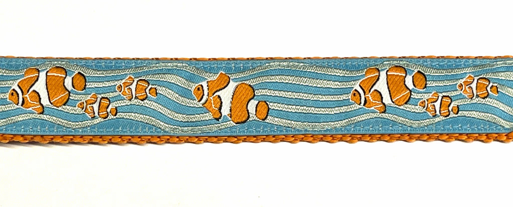 Blue with Clownfish Dog Leash 1in