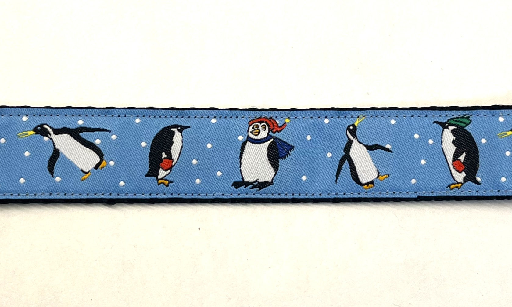 Blue with Penguins Dog Leash 1in
