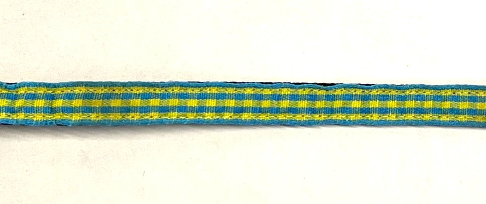 Blue and Yellow Plaid Cat Collar