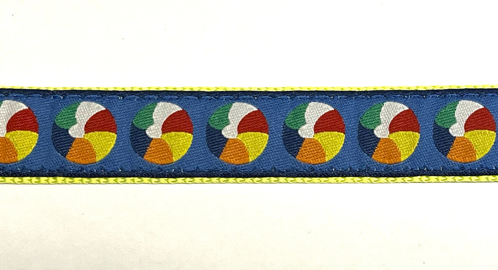 Blue with Beach Balls Dog Leash 1in