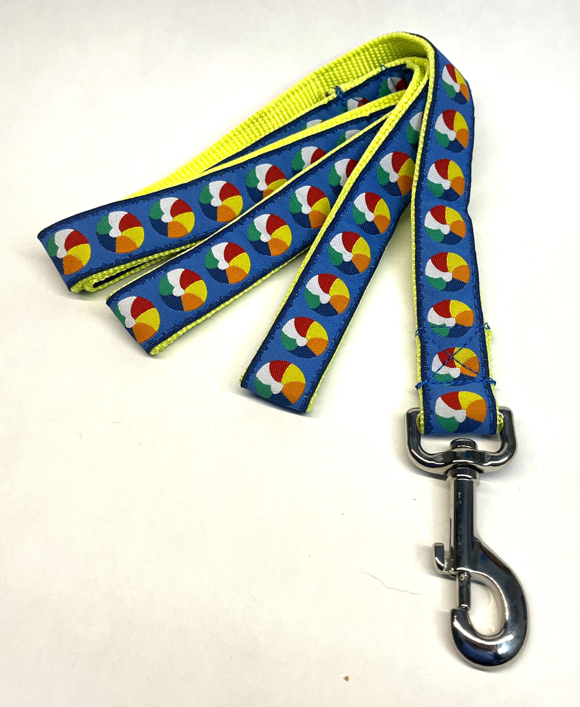 Blue with Beach Balls Dog Leash 1in