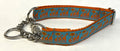 Blue with Giraffes and Suns Chain Martingale Collar 1in