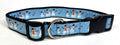 Blue with Snowmen Dog Collar 1in