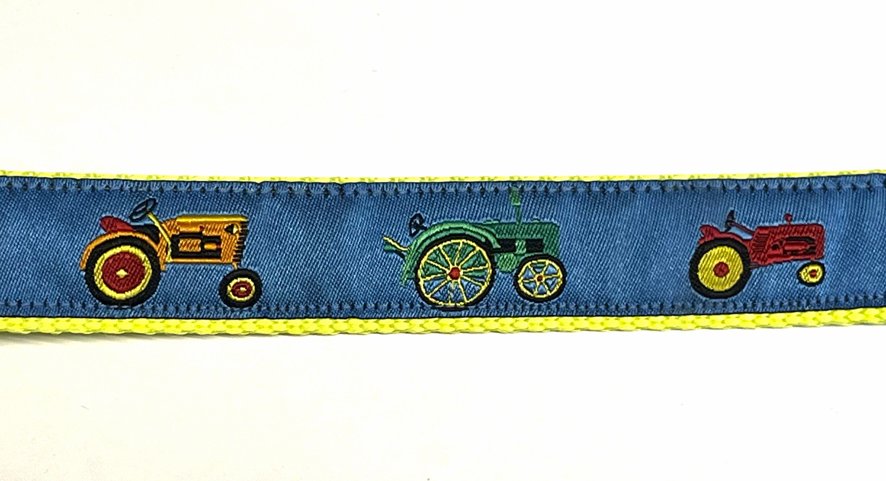 Blue with Tractors Dog Leash 1in